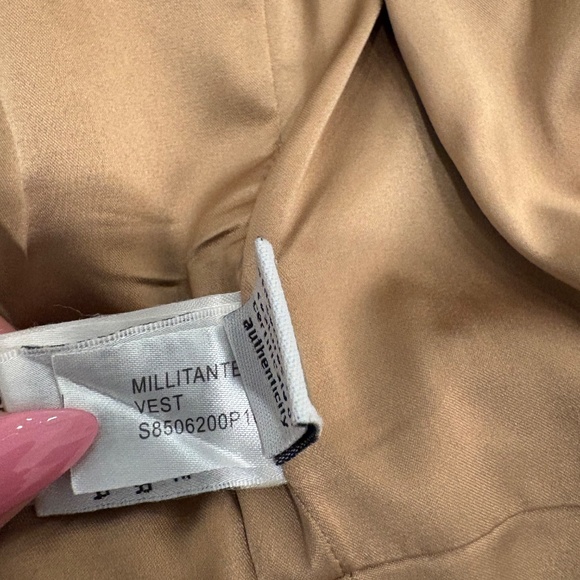 Diane von Furstenberg “Millitant” Utility Safari Vest with Belt – Khaki - Picture 4 of 7